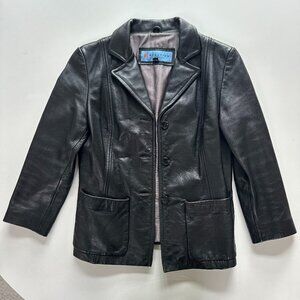 Vintage Kenneth Cole Reaction Black Butter Leather Jacket S